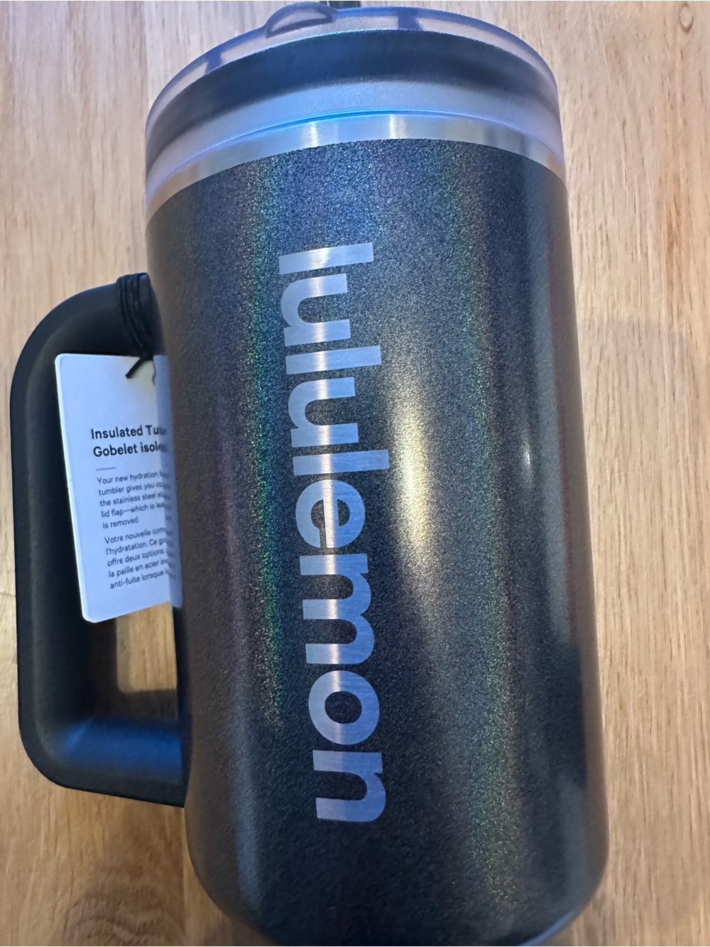 NWT Lululemon Insulated Tumbler 40oz Iridescent Black - Picture 5 of 9